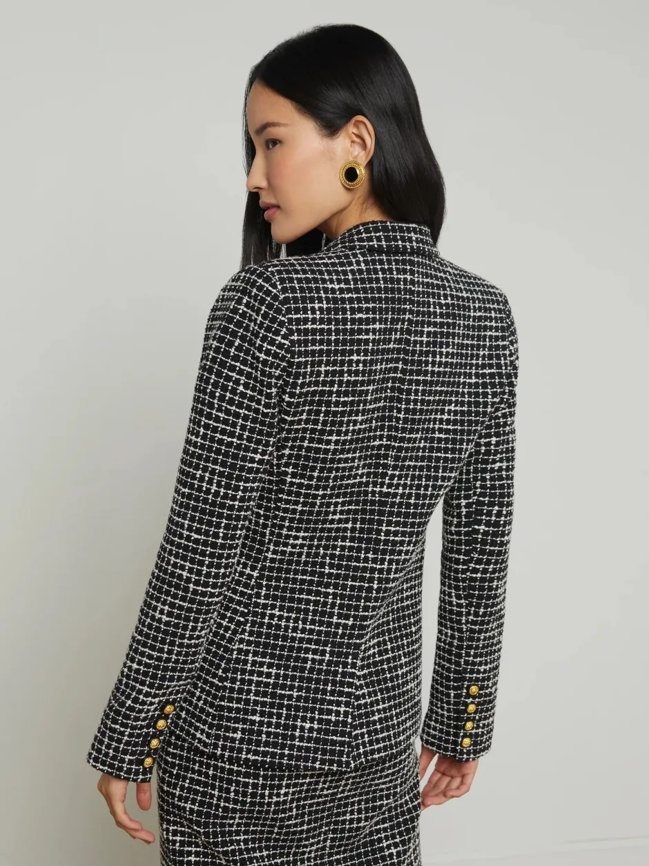Fashion - Colin Tweed Blazer - Black/Ecru Blazers
