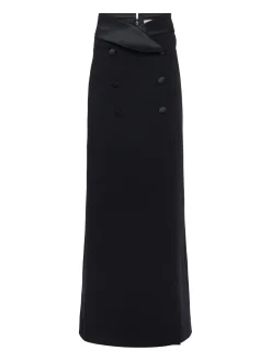 Online L’agence - Diara Tuxedo Skirt - Black Long Skirts