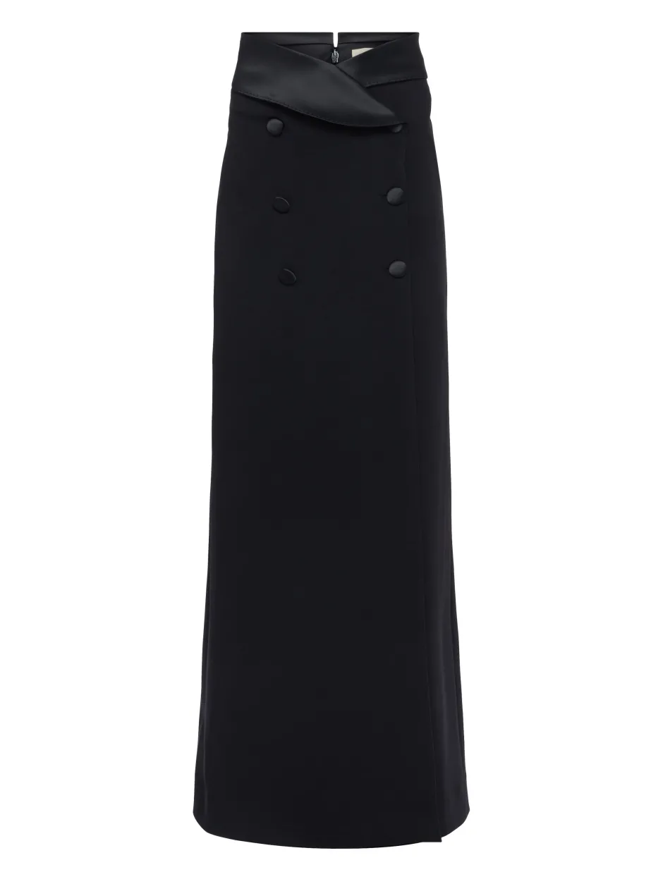 Online L’agence - Diara Tuxedo Skirt - Black Long Skirts