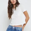 Fashion L’agence - Donna Tee - White Crop Tops