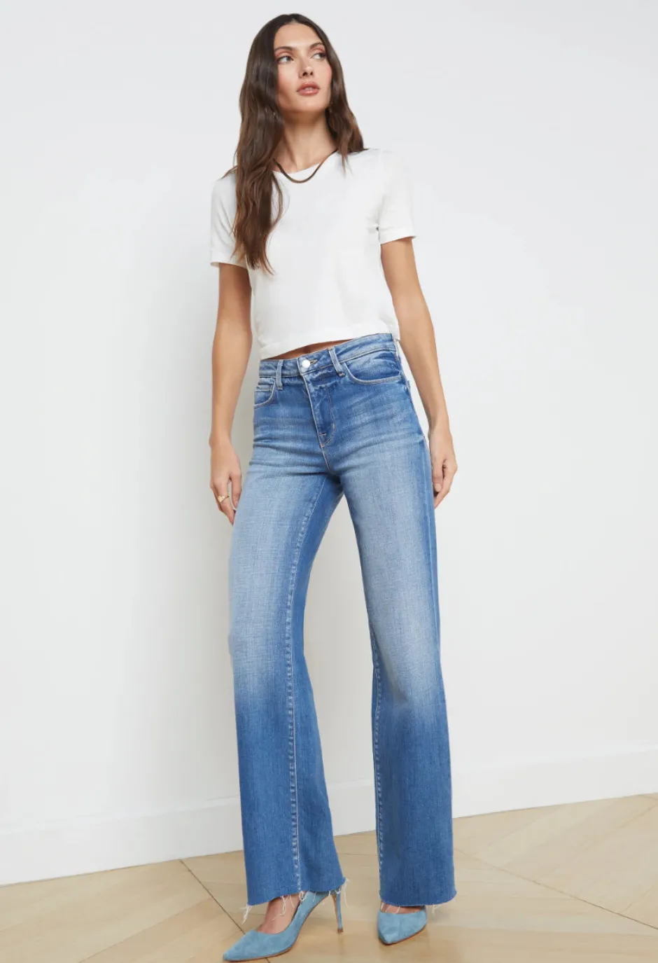 Fashion L’agence - Donna Tee - White Crop Tops