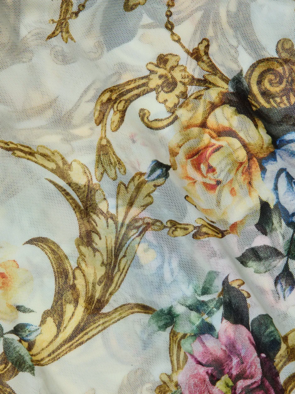 Hot L’agence - Elowen Underwire Bodysuit - Vintage White Floral Baroque Bodysuits