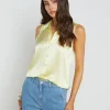 Outlet L’agence - Emmy Sleeveless Blouse - Yellow Sorbet Blouses