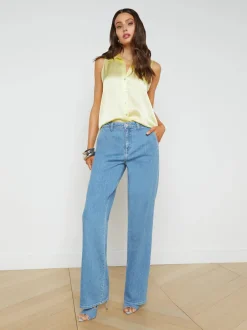 Outlet L’agence - Emmy Sleeveless Blouse - Yellow Sorbet Blouses