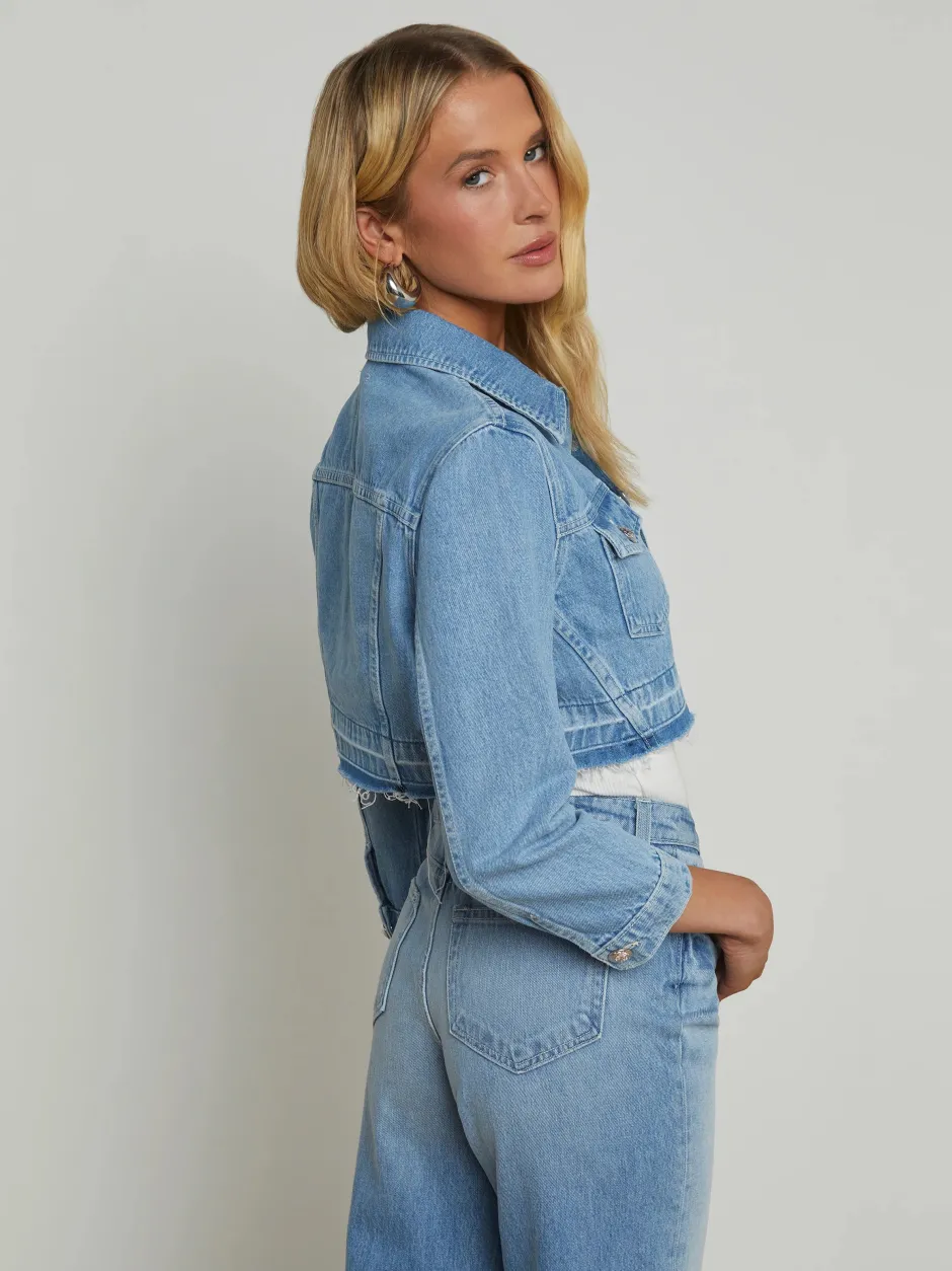 Clearance L’agence - Genevie Crop Jacket - Zion Denim Jackets | Jackets
