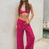 Outlet - Geraldine Cover-Up Pant - Fuschia Coverups