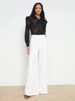 Discount L’agence - Jenica Lace Blouse - Black Blouses