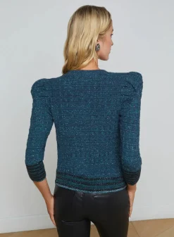 Online - Jenni Cardigan - Deep Teal Multi Sweaters & Knits