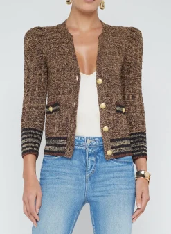 Best L’agence - Jenni Cardigan - Neutral Multi Sweaters & Knits