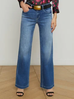 Sale - Joanne Low-Rise Wide-Leg Jean - Palermo Denim | All Denim