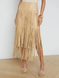 New L’agence - Karolina Fringe Skirt - Croissant Mini Skirts