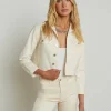 Hot - Koda Coated Cropped Denim Jacket - French Vanilla Coated Denim Jackets | Jackets