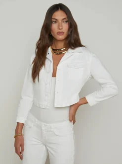 Online - Koda Cropped Denim Jacket - Blanc Denim Jackets | Jackets