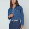 Fashion - Koda Cropped Denim Jacket - Glendora Denim Jackets | Jackets