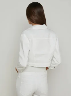 Online - Koda Cropped Denim Jacket - Blanc Denim Jackets | Jackets