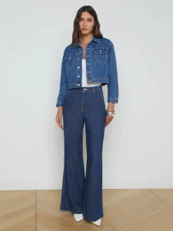 Fashion - Koda Cropped Denim Jacket - Glendora Denim Jackets | Jackets