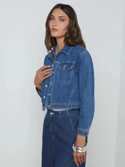 Fashion - Koda Cropped Denim Jacket - Glendora Denim Jackets | Jackets