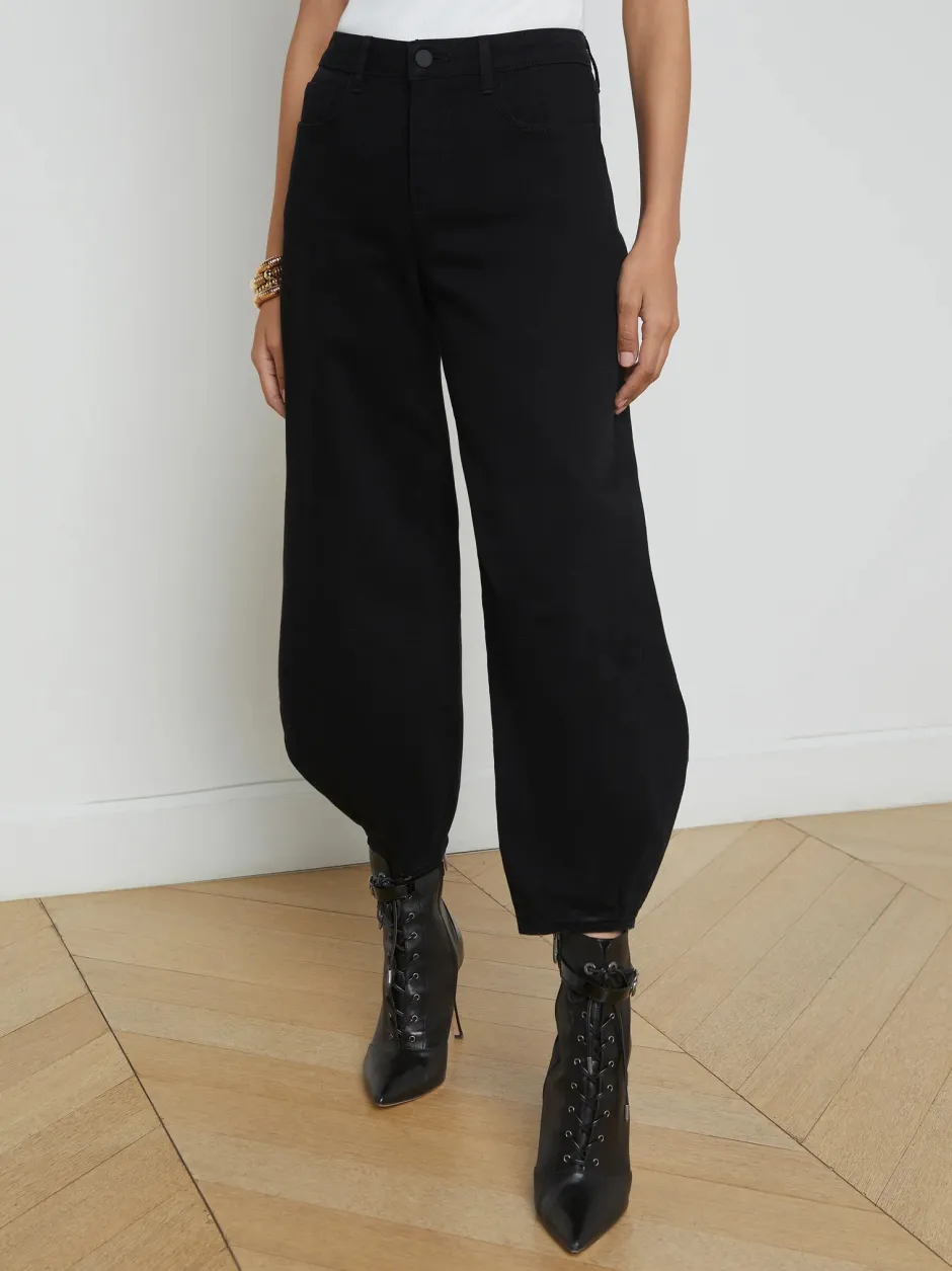 Fashion - Krista Tapered Jean - Saturated Black High-Rise | Denim