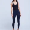 New L’agence - Margot H/R Skinny - Navy Coated Denim | All Denim