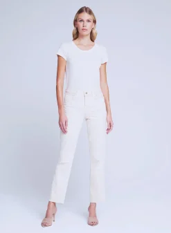 Sale L’agence - Marjorie MR Slouch Slim - Oat Straight | Denim