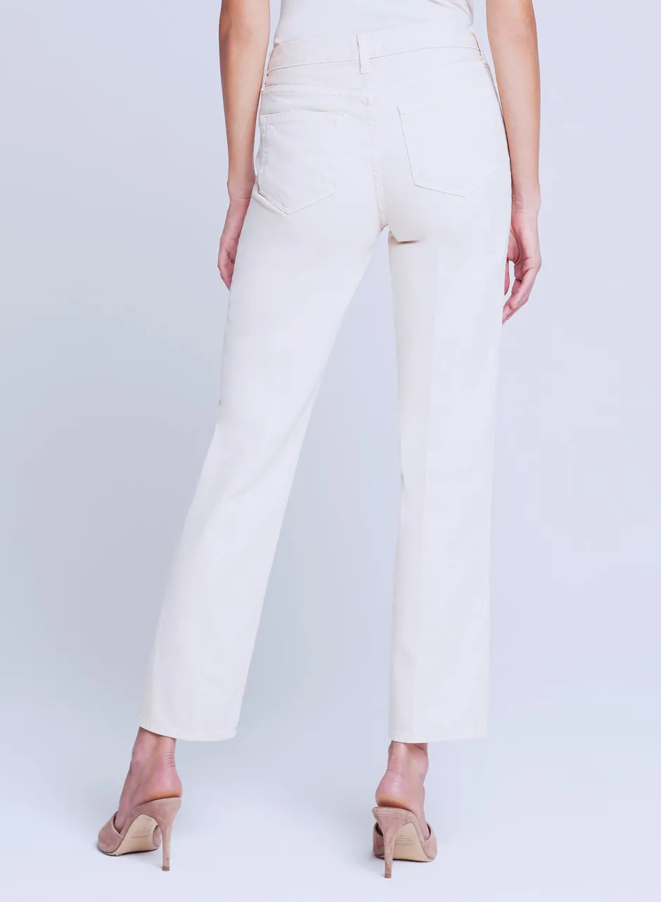Sale L’agence - Marjorie MR Slouch Slim - Oat Straight | Denim