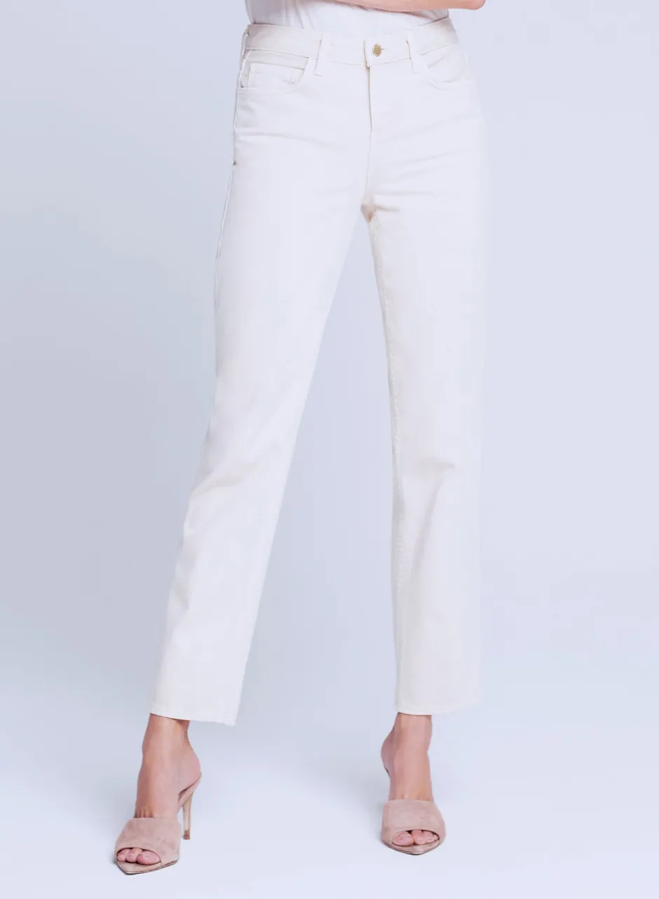 Sale L’agence - Marjorie MR Slouch Slim - Oat Straight | Denim
