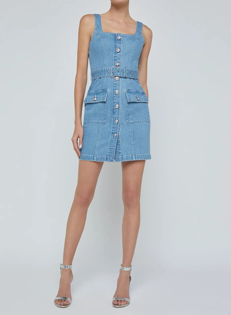 Sale L’agence - Midy Button-Front Dress - Olvera Mini Dresses | Dresses
