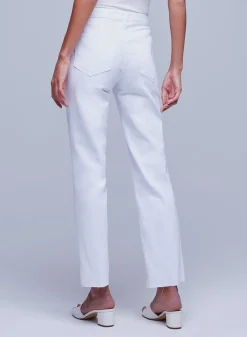 Outlet L’agence - Milana L/R Stovepipe Jean - Blanc Denim | All Denim