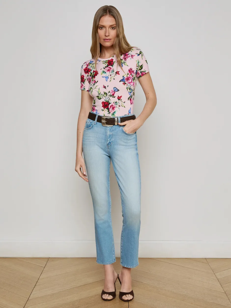 Clearance - Mira Cropped Micro Boot Jean - Barker Denim | All Denim
