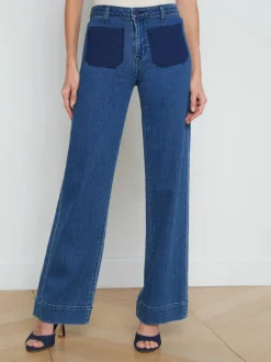 New L’agence - Nolan Patch Pocket Jean - Dorsey Flare | High-Rise