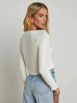Fashion - Nopal Cropped Cardigan - Ivory/Gold Sweaters & Knits