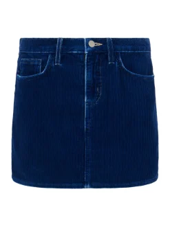 Online L’agence - Paris Corduroy Mini Skirt - Lapis Blue Skirts | Mini Skirts