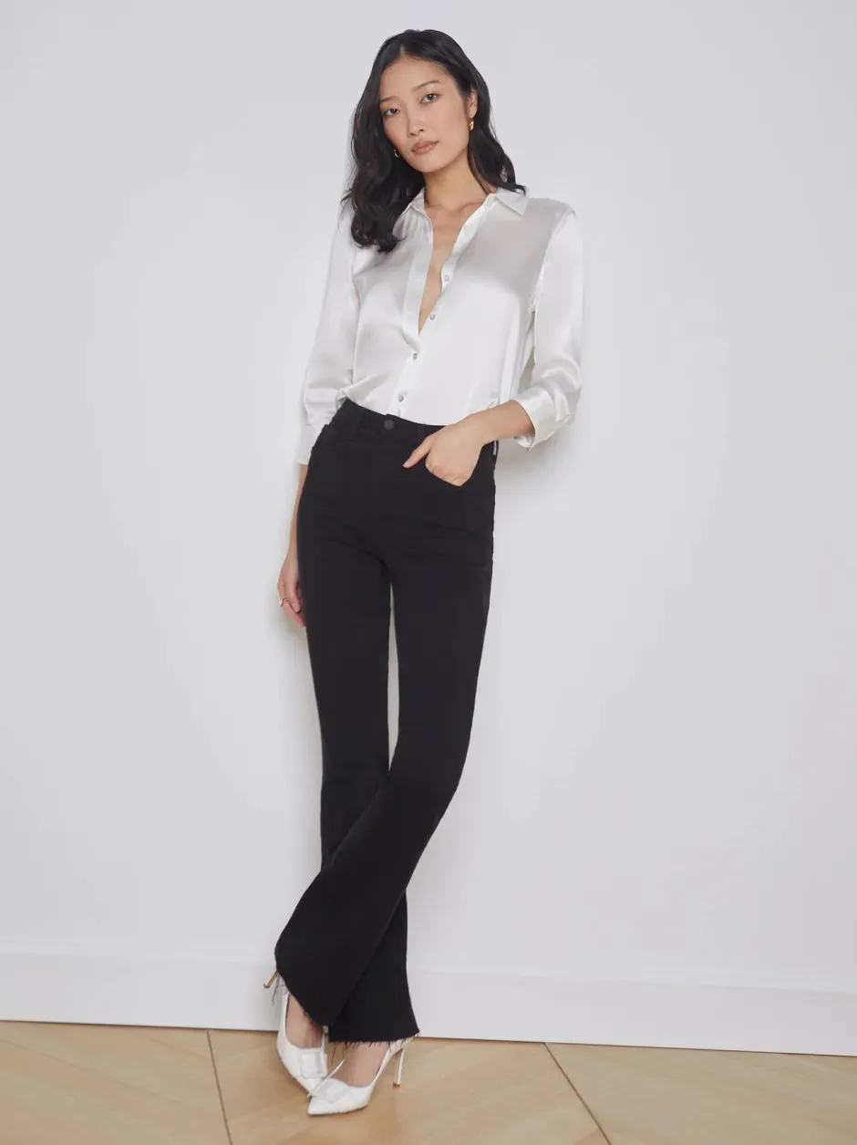Discount - Ruth H/R Straight Jean - Black High-Rise | Denim
