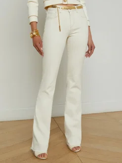 Sale - Ruth Straight Raw Hem Jean - Macadamia Denim | All Denim