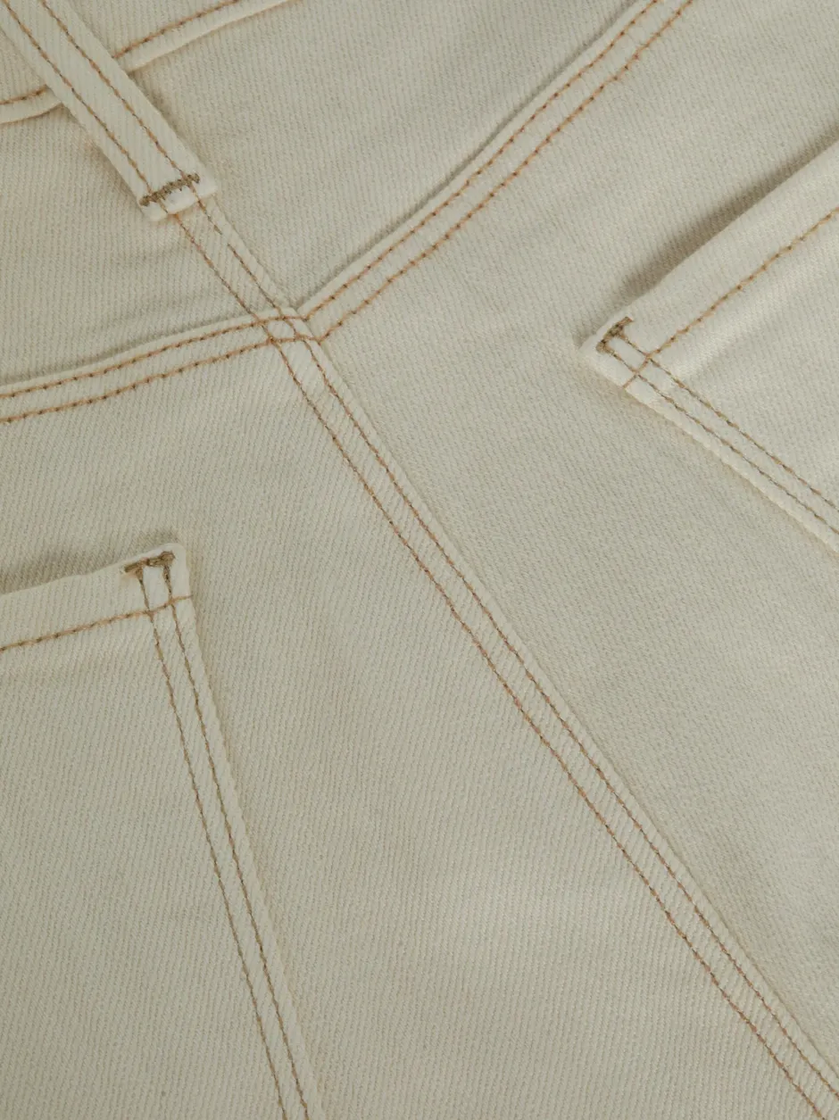 Sale - Ruth Straight Raw Hem Jean - Macadamia Denim | All Denim