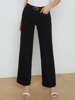 Online L’agence - Scottie H/R Wide Leg - Black Flare | High-Rise
