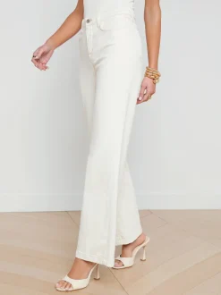 New L’agence - Scottie Wide Leg Jean - Macadamia High-Rise | Flare