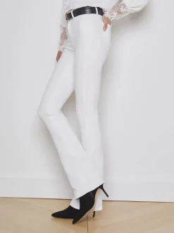 Sale L’agence - Selma H/R Sleek Baby Boot - Blanc Flare | High-Rise