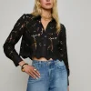 Best - Seychelle Cropped Lace Blouse - Black Blouses
