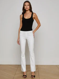 Best - Sneeki L/R Sneaker Straight - Blanc Coated Denim | All Denim