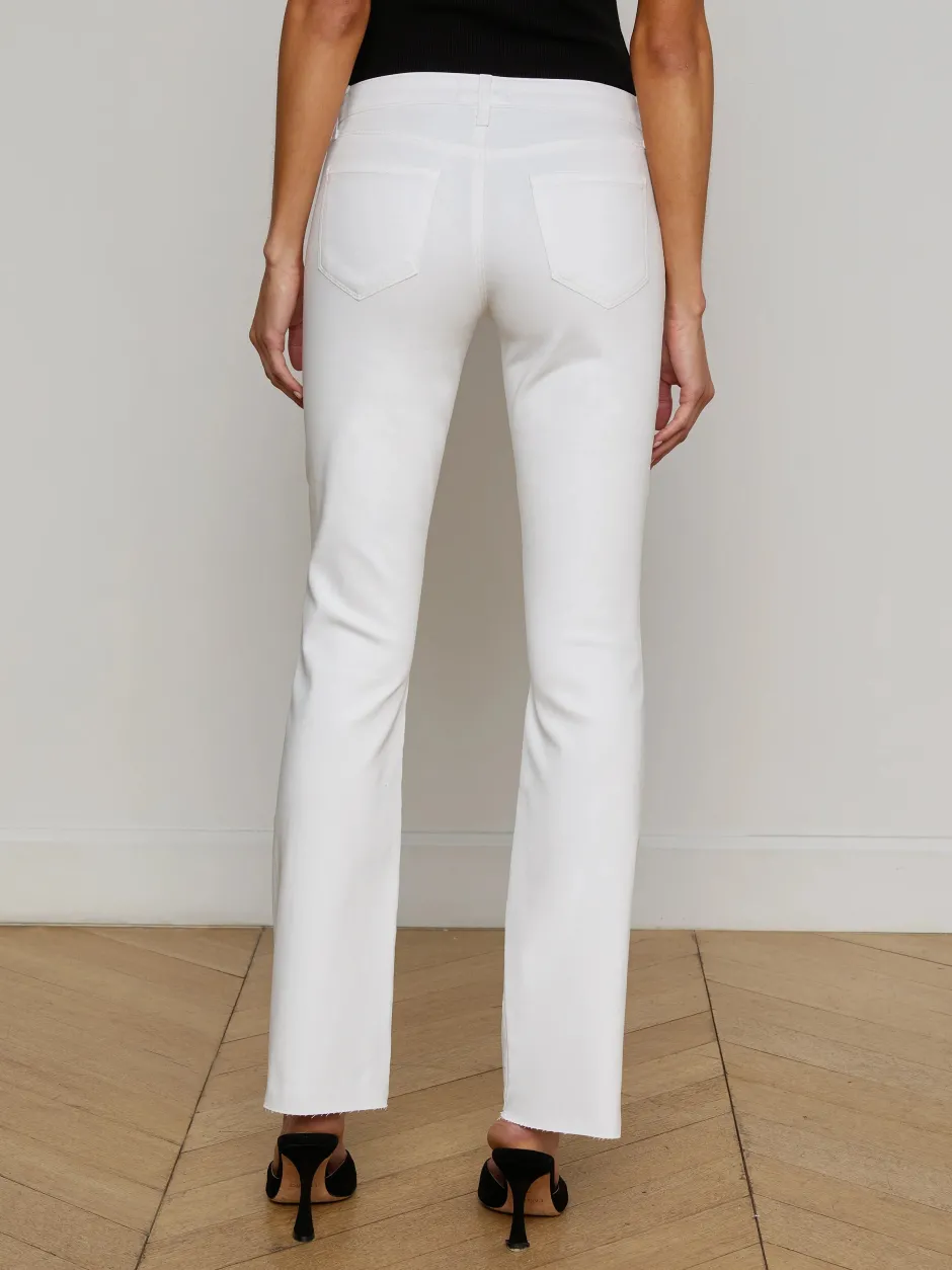 Best - Sneeki L/R Sneaker Straight - Blanc Coated Denim | All Denim