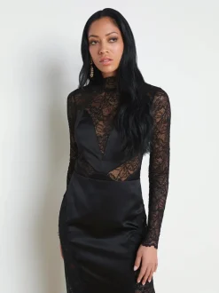 Outlet L’agence - Spritz Lace Bodysuit - Black Bodysuits