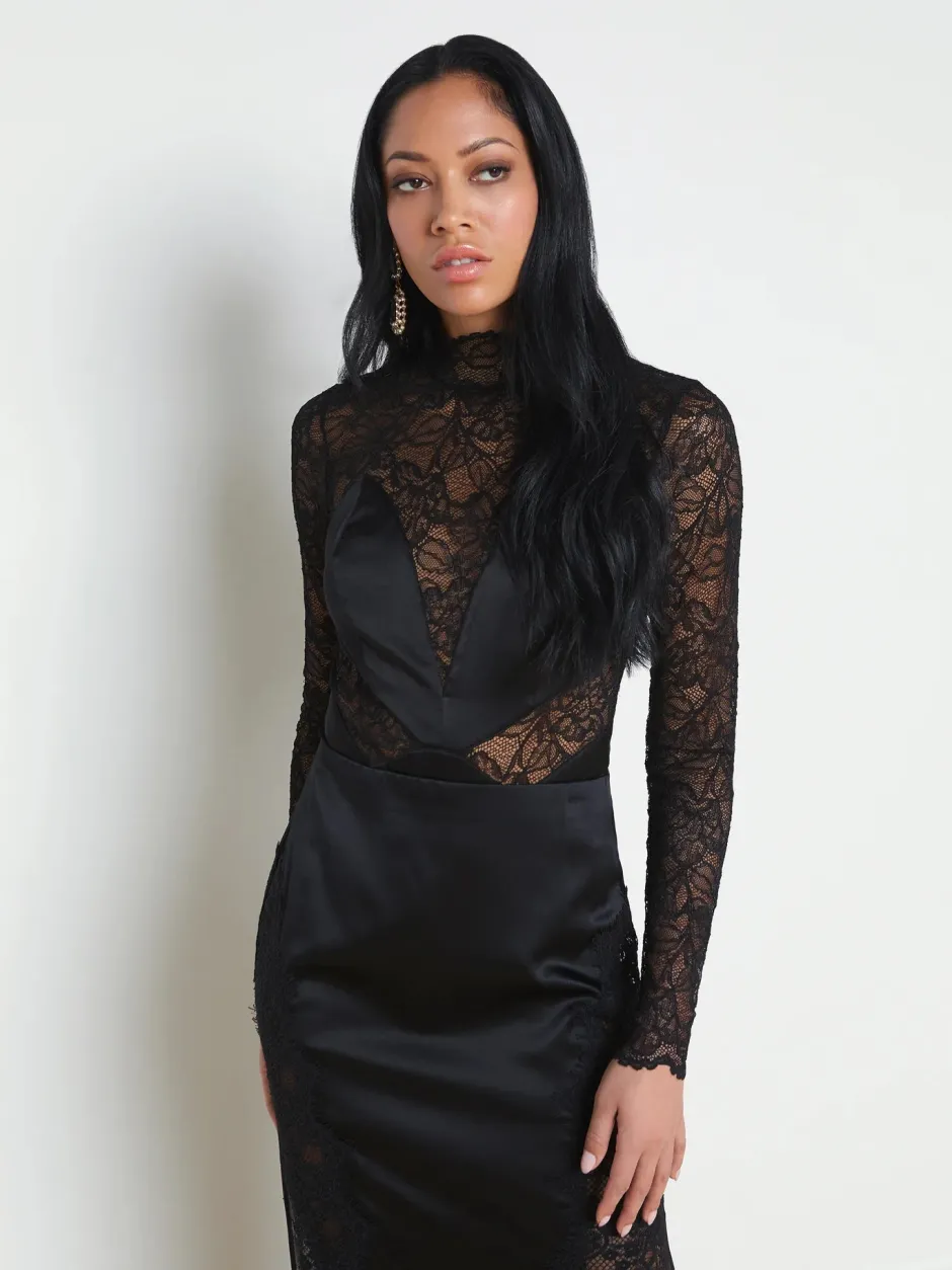 Outlet L’agence - Spritz Lace Bodysuit - Black Bodysuits