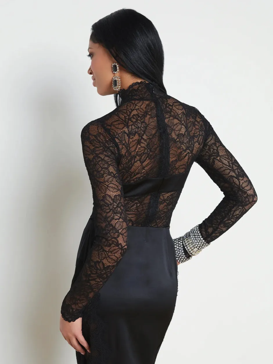 Outlet L’agence - Spritz Lace Bodysuit - Black Bodysuits
