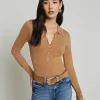 New L’agence - Sterling Sweater - Chestnut/Gold Sweaters & Knits