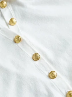 Discount L’agence - Sterling Sweater - White/Gold Sweaters & Knits