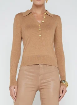 New L’agence - Sterling Sweater - Chestnut/Gold Sweaters & Knits