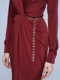 Discount L’agence - Thea Dress - Black Cherry Dresses | Long Dresses