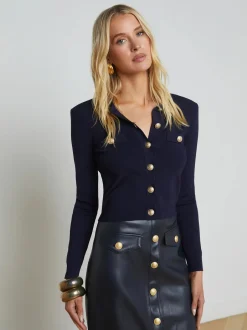 New - Toulouse Cardigan - Midnight/Gold Sweaters & Knits