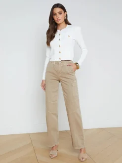 Hot L’agence - Toulouse Cardigan - Ivory Sweaters & Knits
